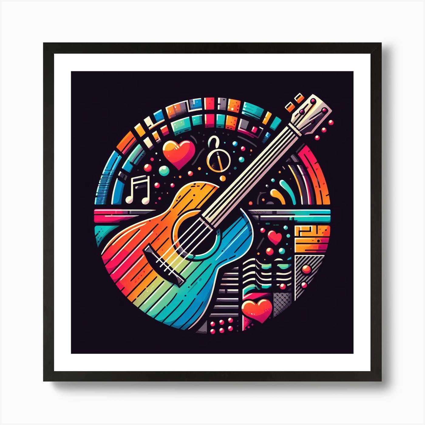 Acoustic Guitars 1 Art Print by Thedesignrhub - Fy