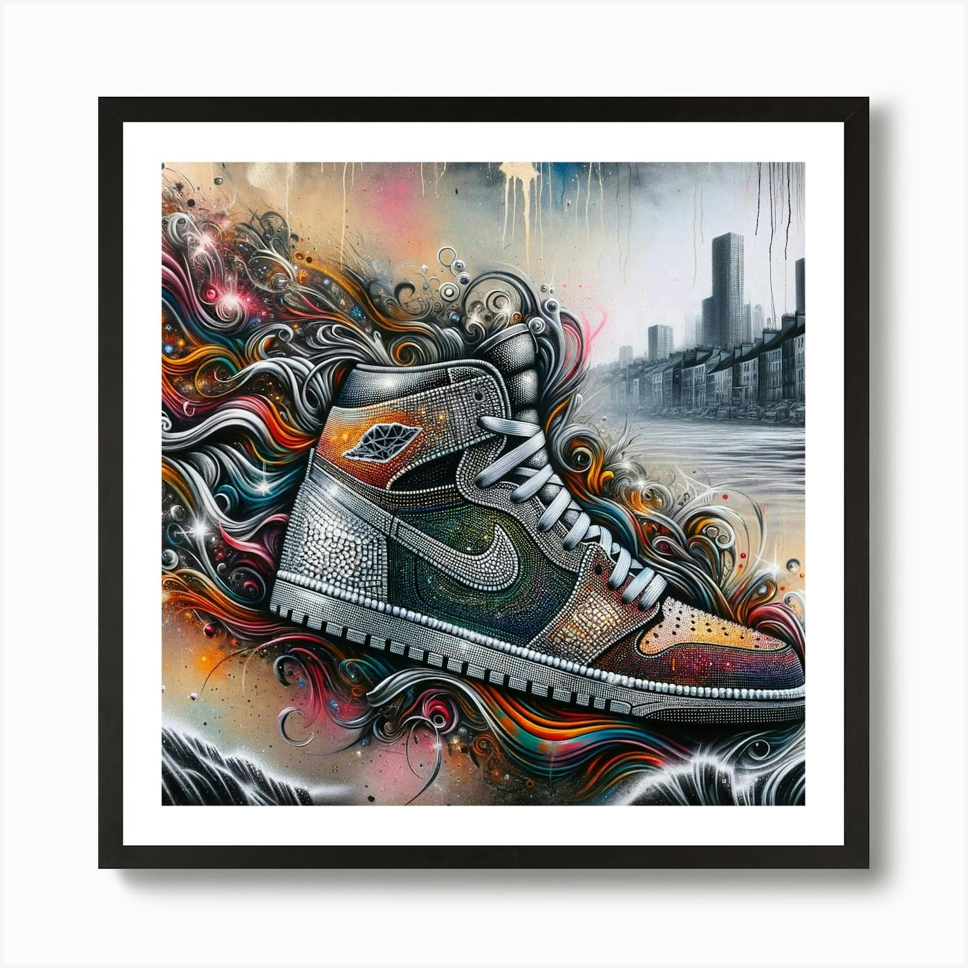 Nike Dunk High Art Print by DC55ART - Fy