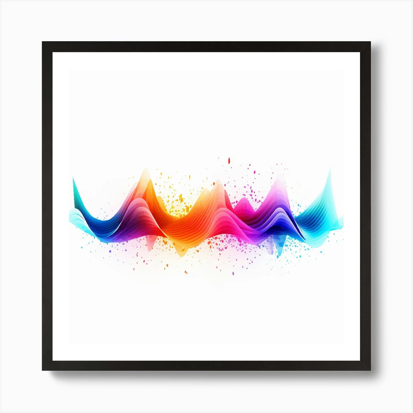Abstract Music Wave Art Print by Kt10Designs - Fy