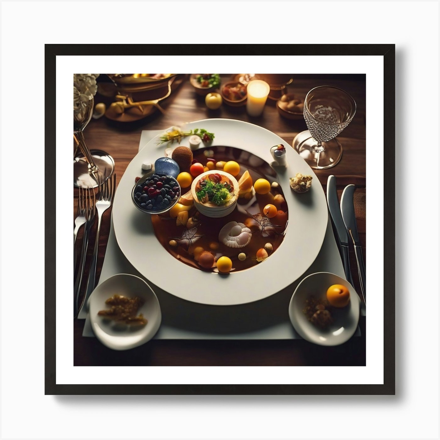 Dinner Table Setting Art Print by ArtfulExplorer - Fy