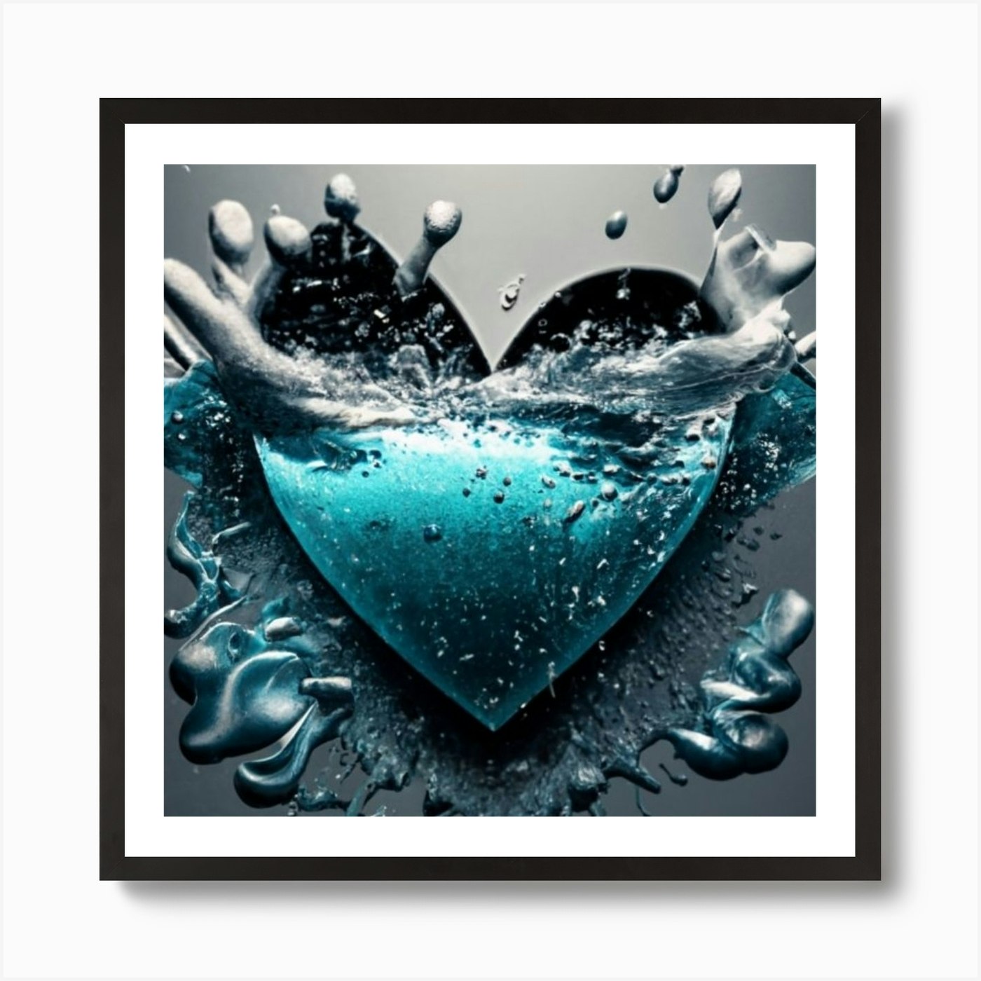 Gray color resembles a heart-shaped wallpaper 6 Art Print by Hasnany 33 ...