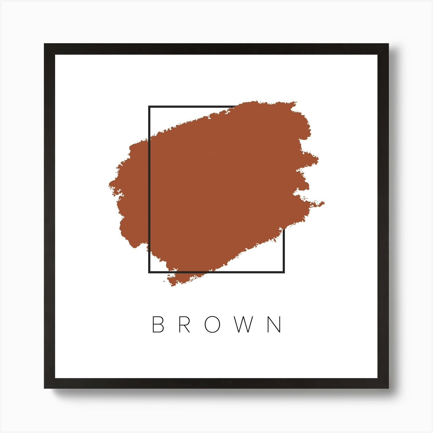 Brown Color Box Art Print by Typologie Paper Co Fy