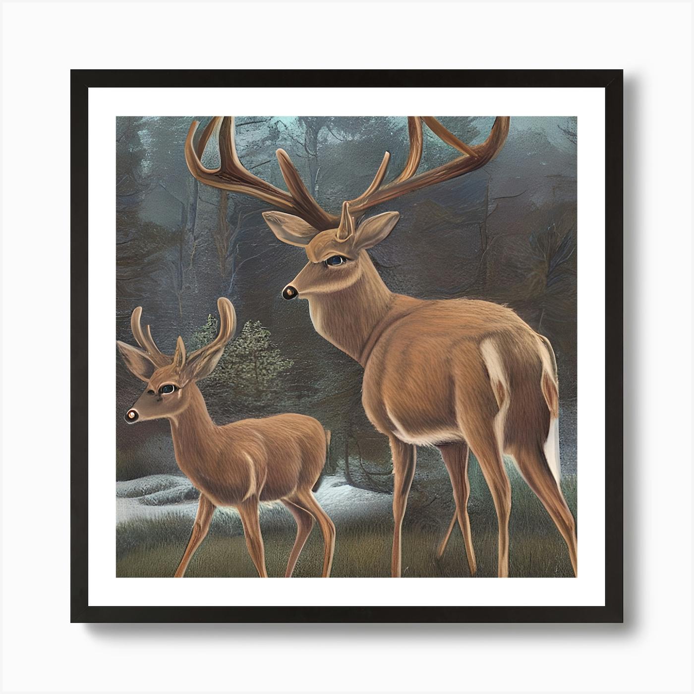 Whitetail deer wall art outlet
