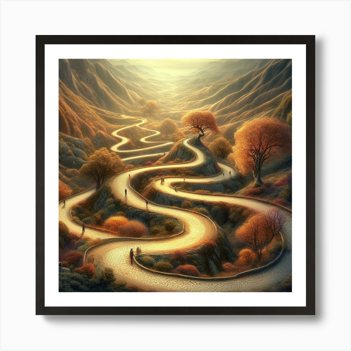 Winding Road Art Print By Expressions By Julesm - Fy