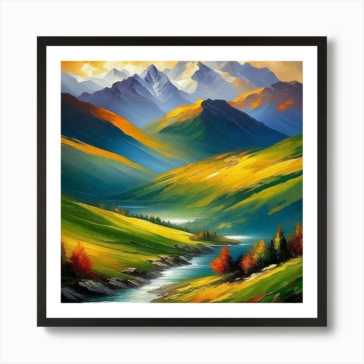 Mountain Man, outlet Acrylic Painting, Unframed Giclée Print