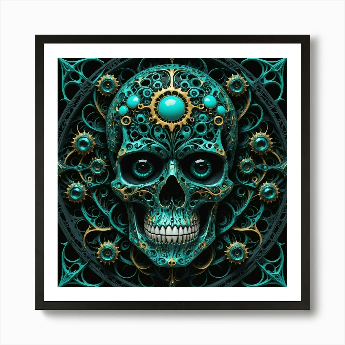 Psychedelic Skull Art Print by Vitalka - Fy
