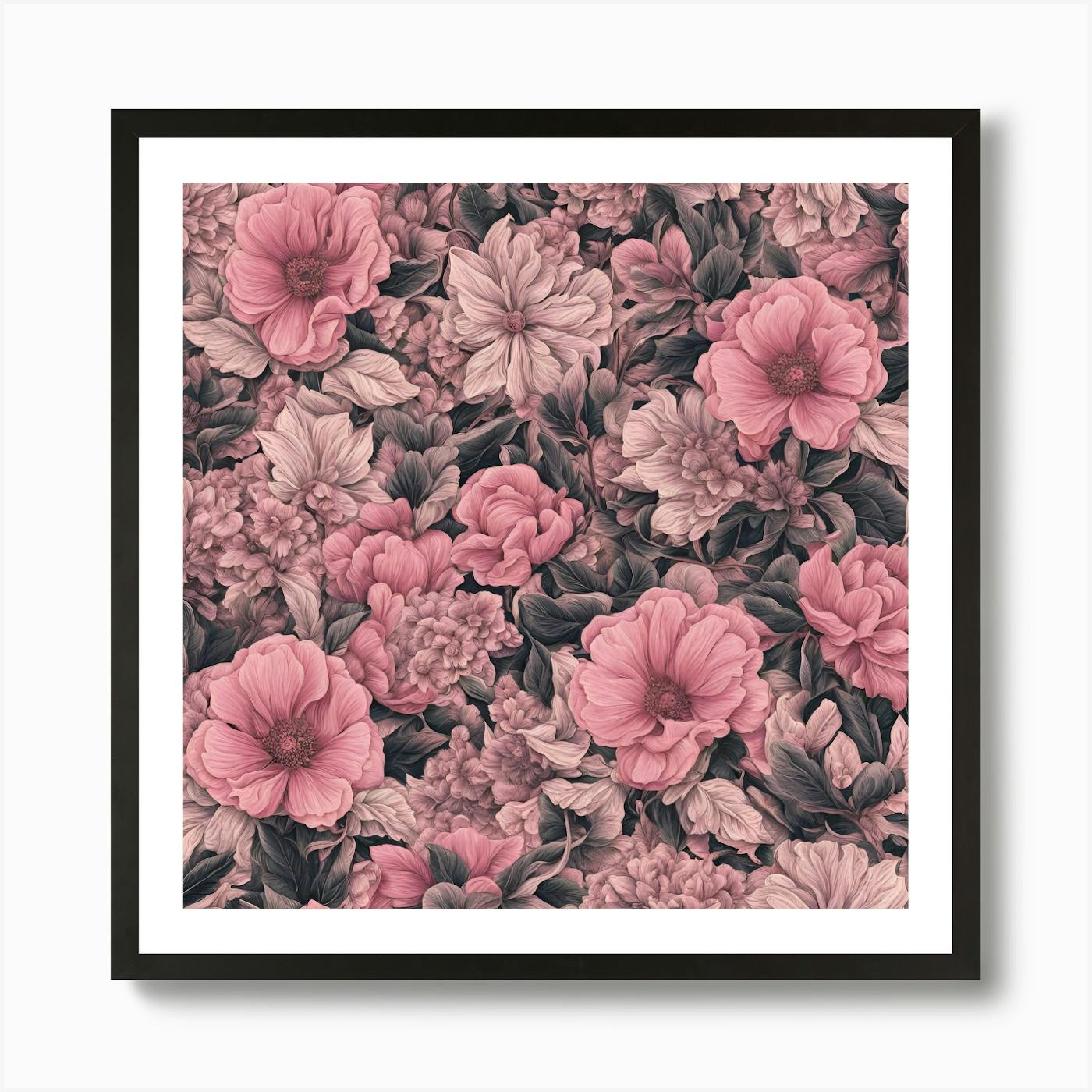 Society6 iPhone4/4S,5用 Chevron Flora II by Bianca Green Chevron Flora II - horiz in Canvas Print by Bianca Green - Fy