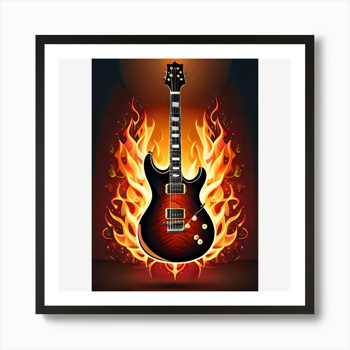 Guitar With Wings 5 Art Print by Dandeliontattoo - Fy