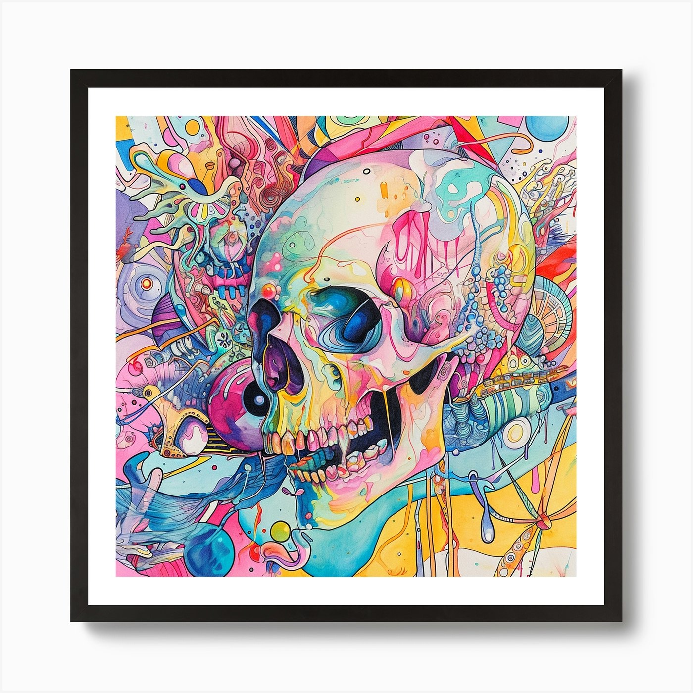 Skull Art 10 Art Print by David Arts - Fy