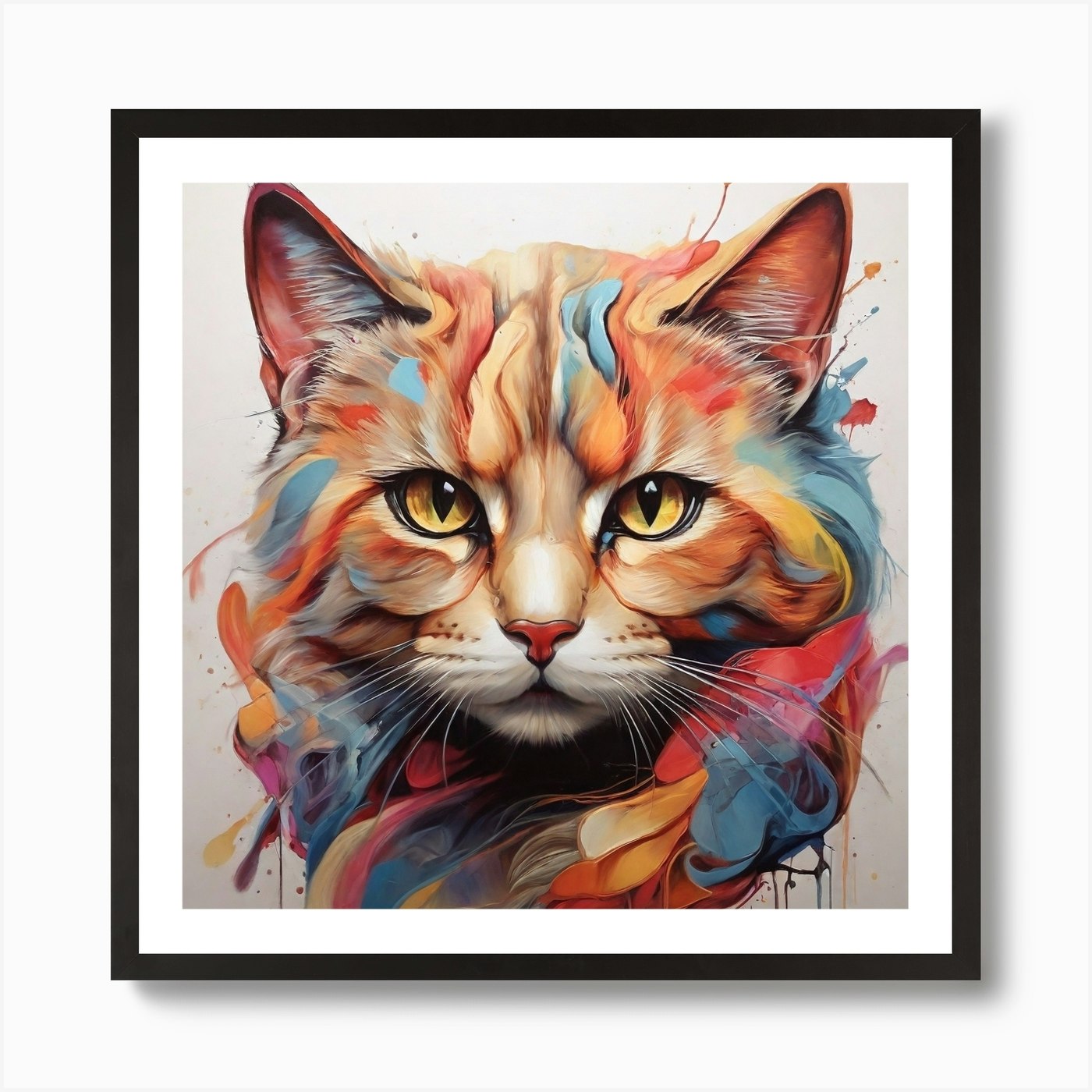 Artistic cat face Art Print by Lumako - Fy