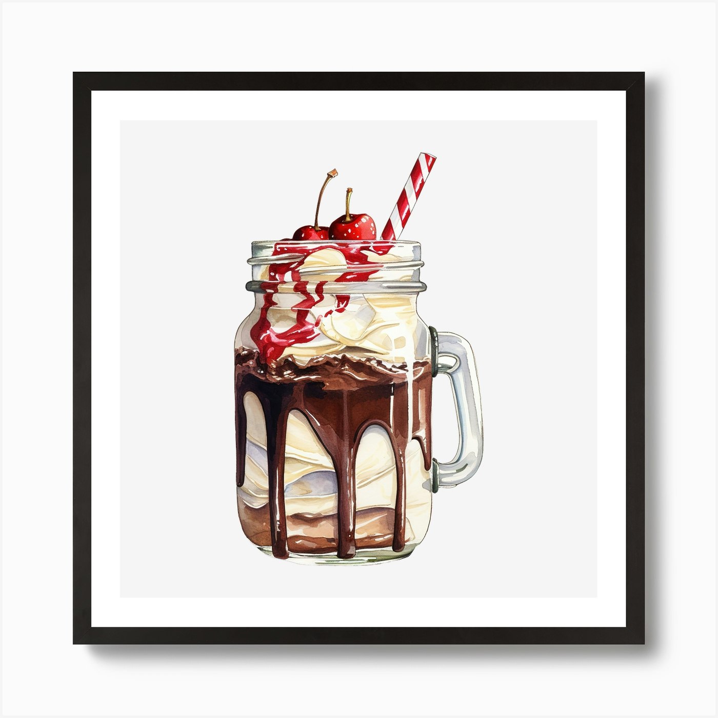 Sundae In A Mason Jar Art Print by Fomo Creative Fy