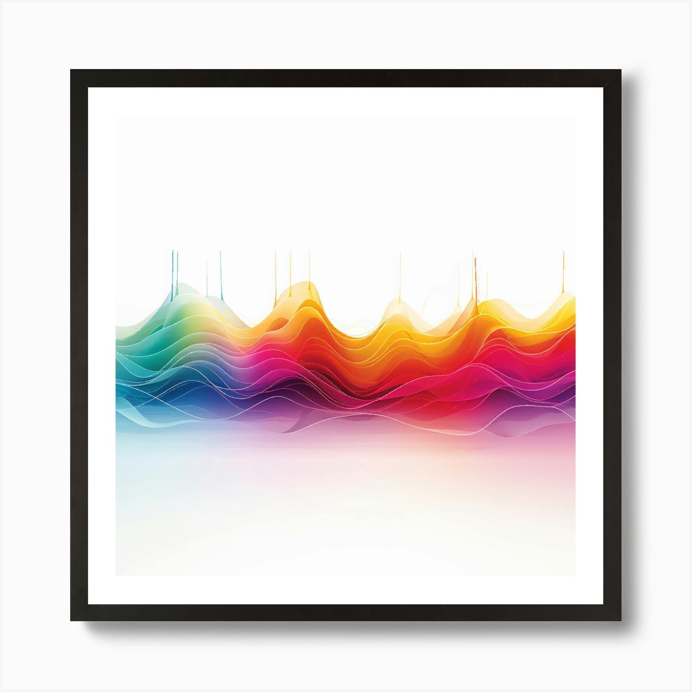 Abstract Music Wave Art Print by Kt10Designs - Fy