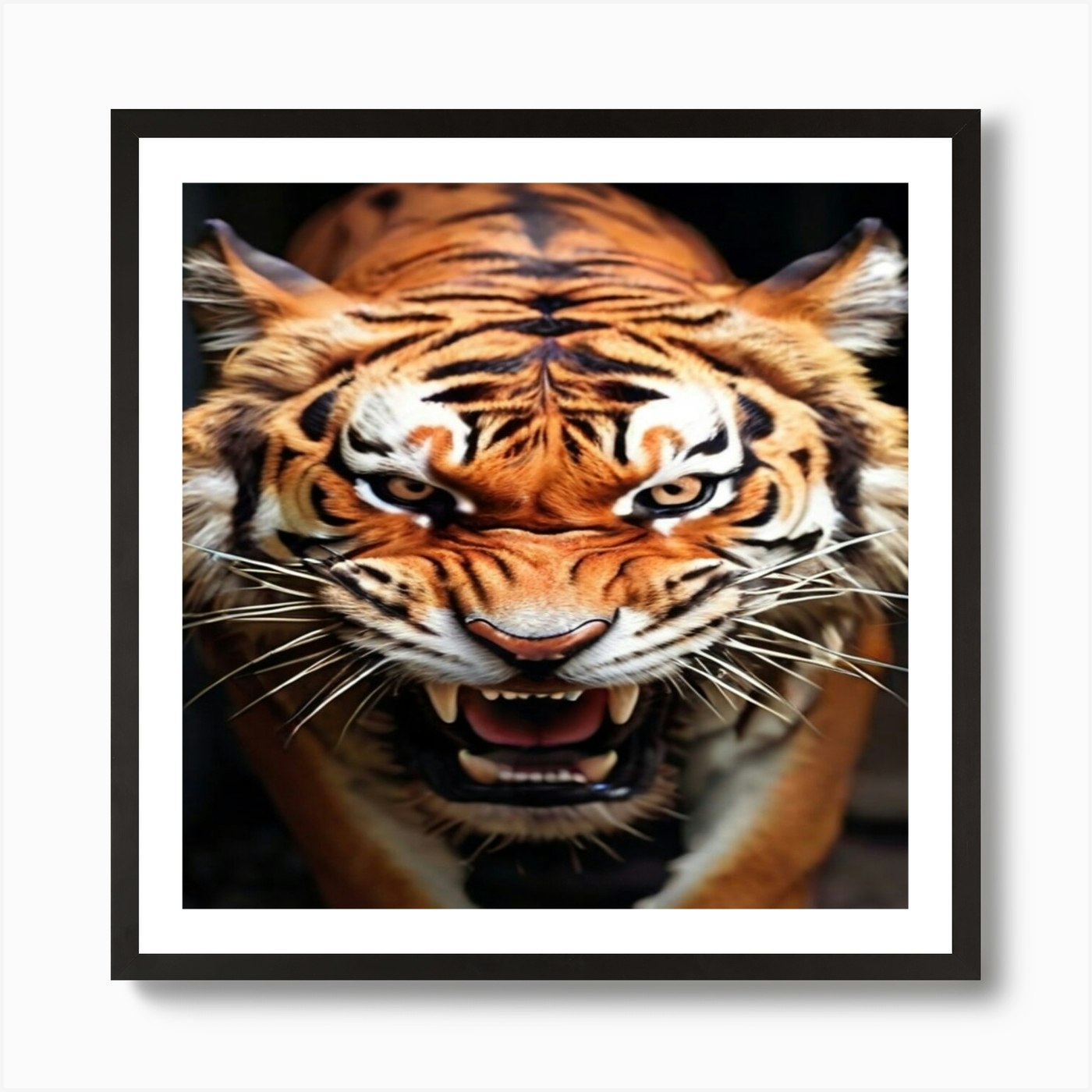 Angry Tiger 1 Art Print by My design - Fy