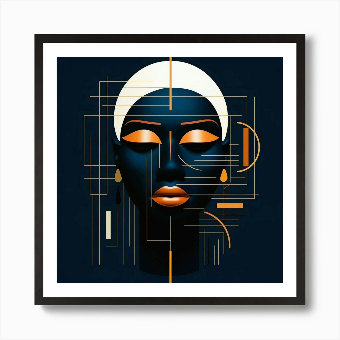 Woman 1 by F Parrish | art deco art | wall art | retro art | black ...