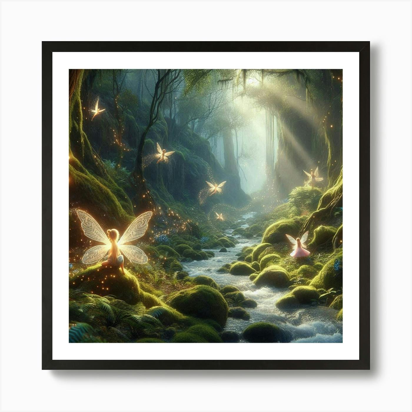 『Forest Fairy Healing.*』シーグラスアート Fairy Garden 8 Art Print by Henky - Fy