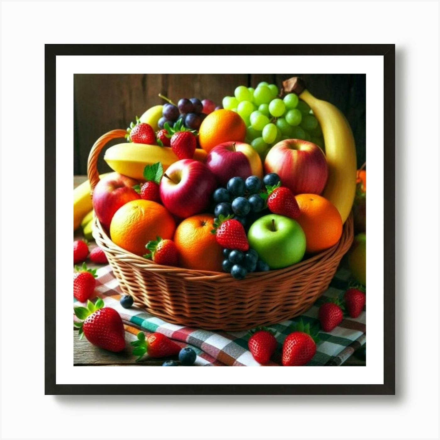 Fruit Basket 1 Art Print by Art without borders - Fy