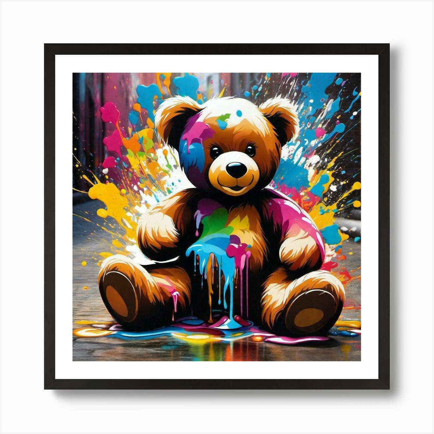 Teddy Bear Painting 2 Art Print