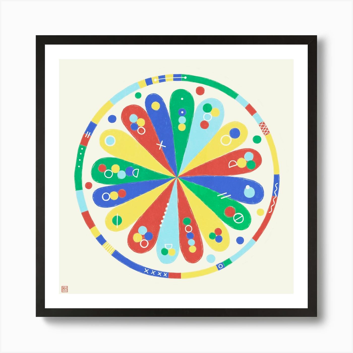 Mandala -Meditation and harmony -ink offers effect- print on archival paper -Custom possible