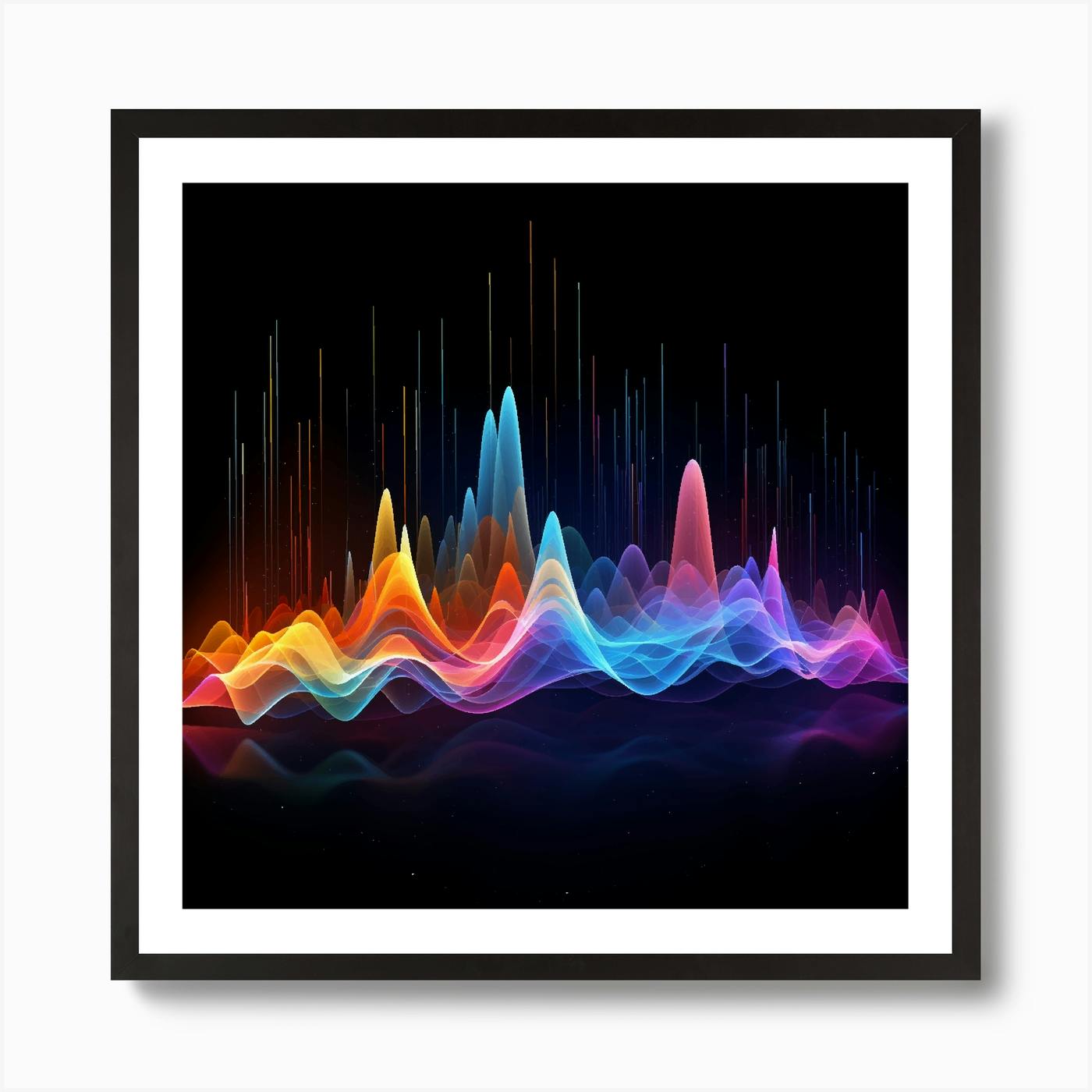 Abstract Music Wave Art Print by Kt10Designs - Fy