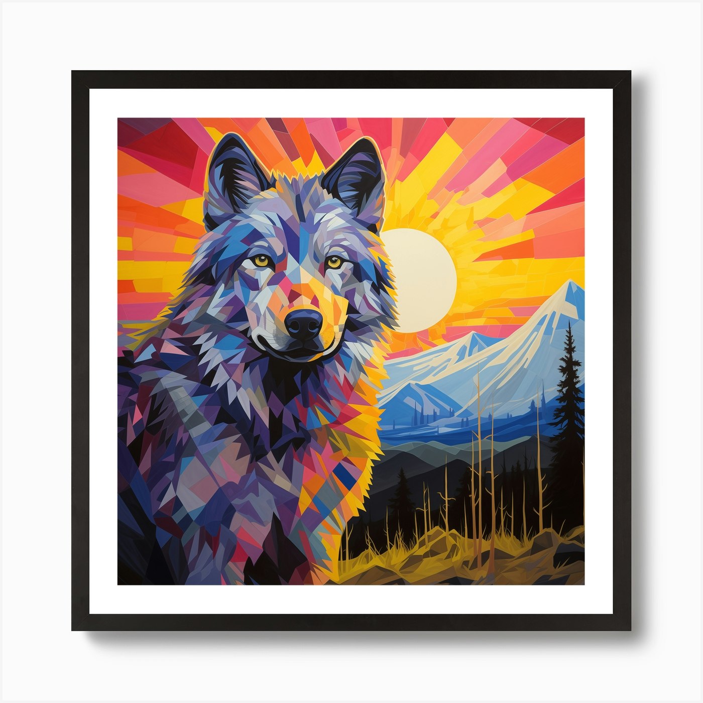 Wolf Mountain Art Print By Ncm00 - Fy