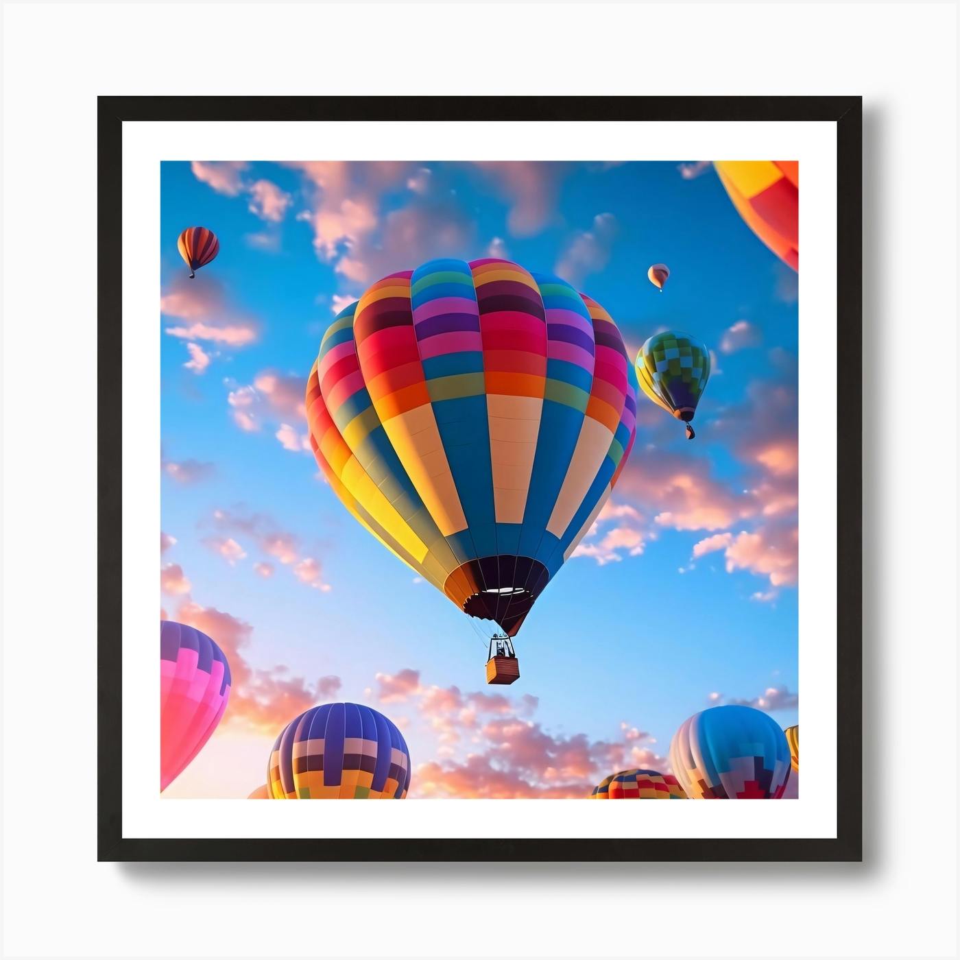 Hot Air Balloons, 8x10 Original Oil Painting, Skyscape on Canvas Panel cheapest , FREE SHIPPING in US