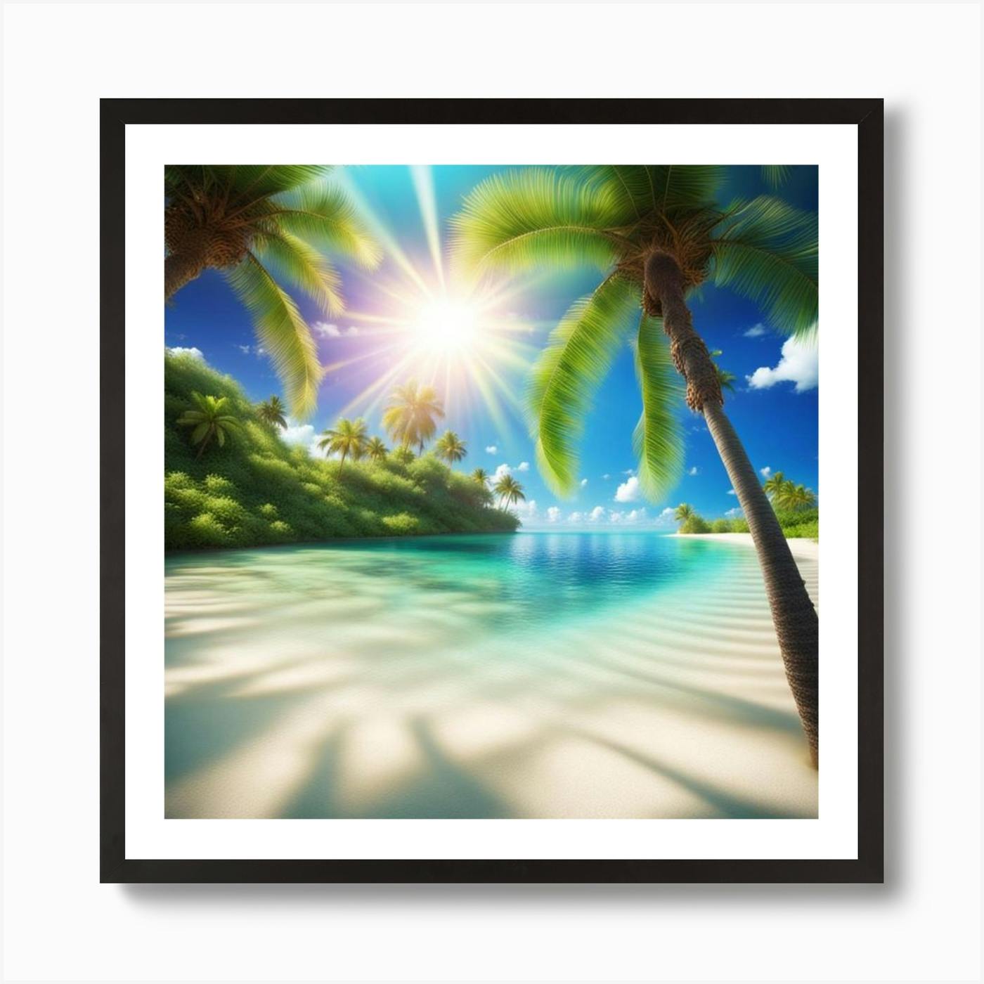 『A Tale of Palm Trees.*』シーグラスアート A Tale of Palm Trees.*』シーグラスアートアウトレット ス