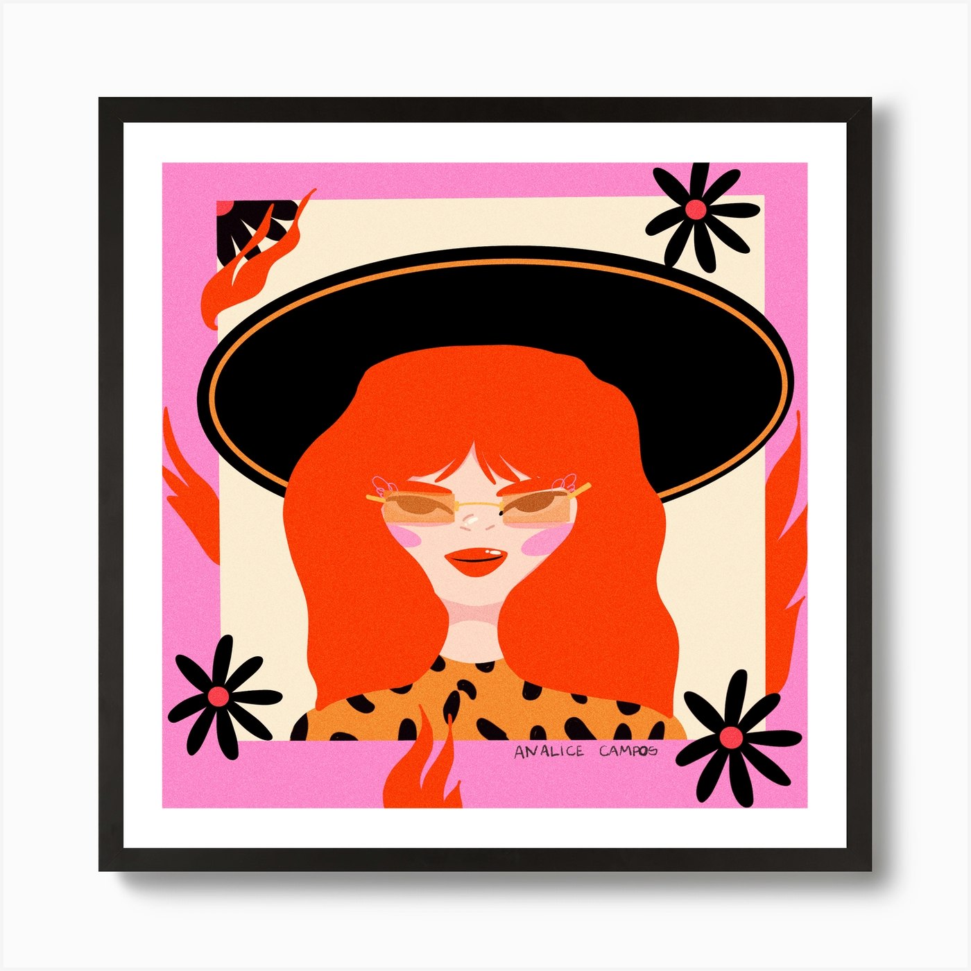 Girl With Red Hair - Rita Lee Art Print by Analice Campos - Fy