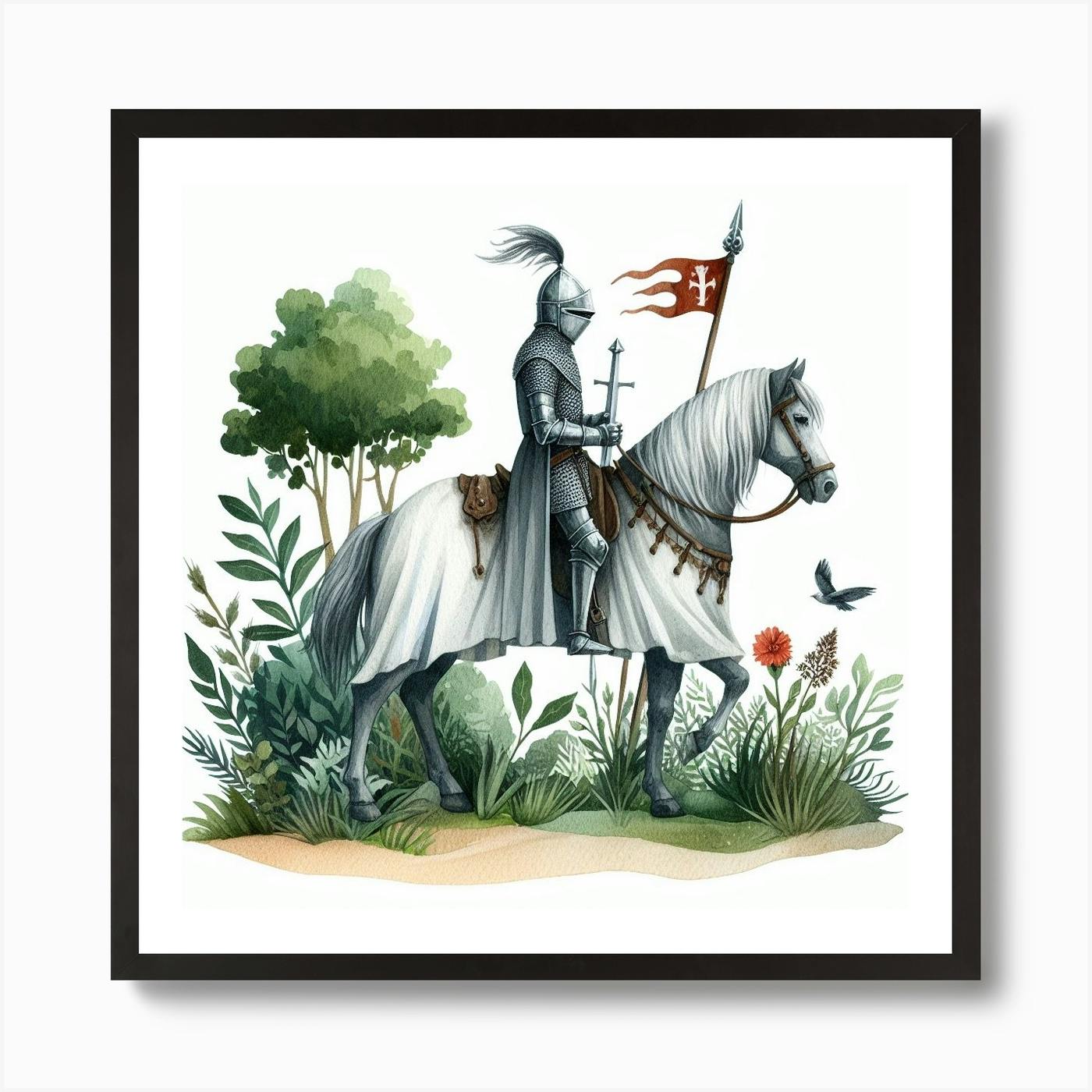 Medieval Knight 2 Art Print By P&V_printable_art - Fy