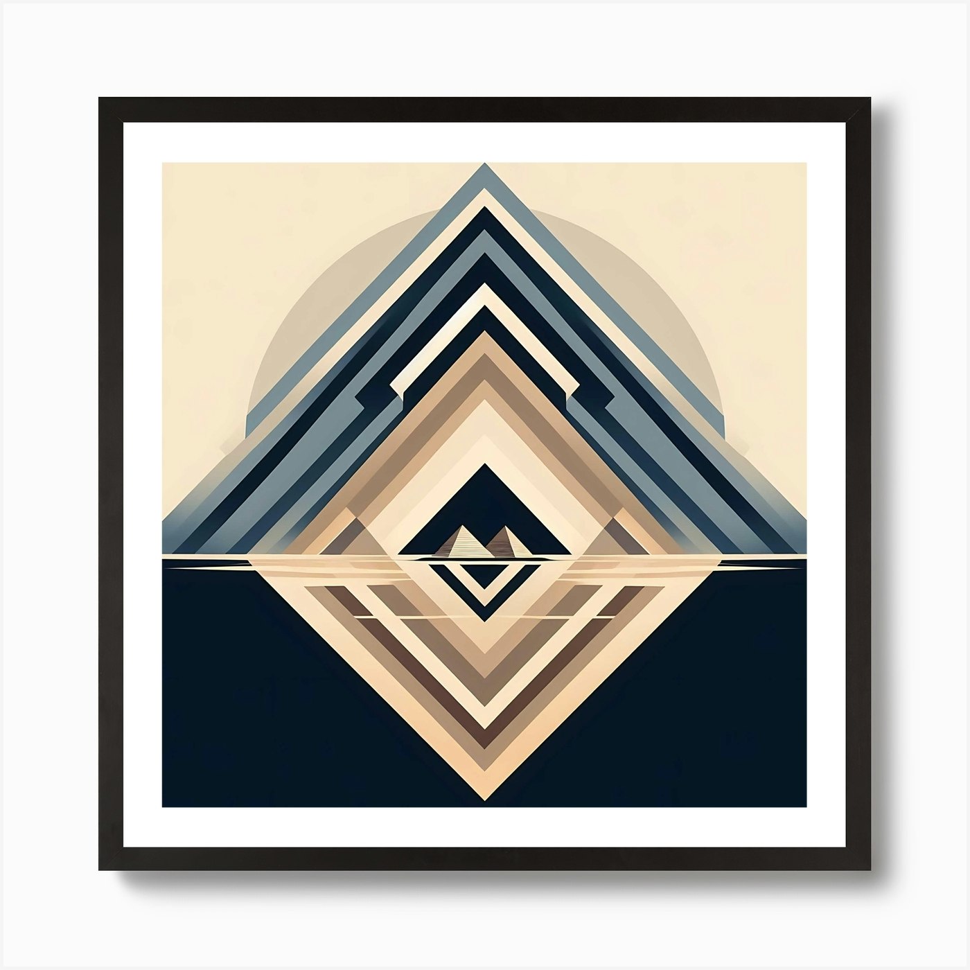 Geometric Triangle Art Print By Michaelragheb - Fy