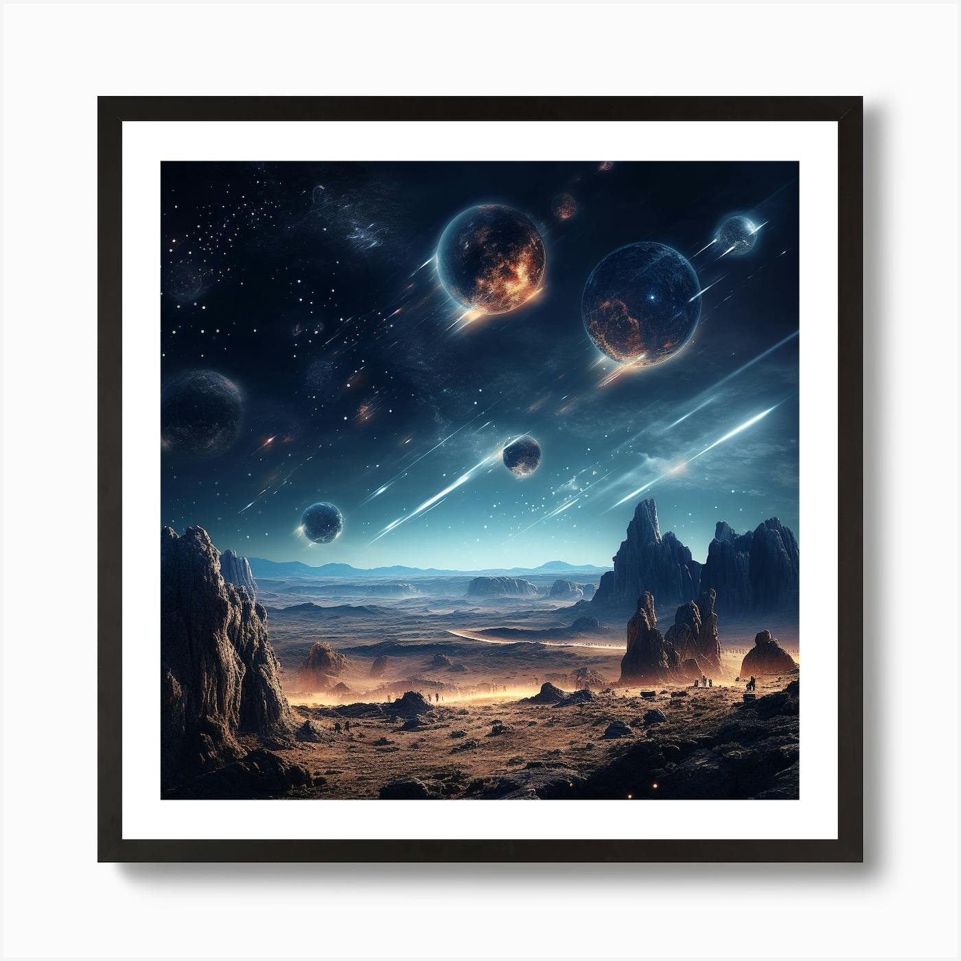 Planets In Space 1 Art Print by blush - Fy
