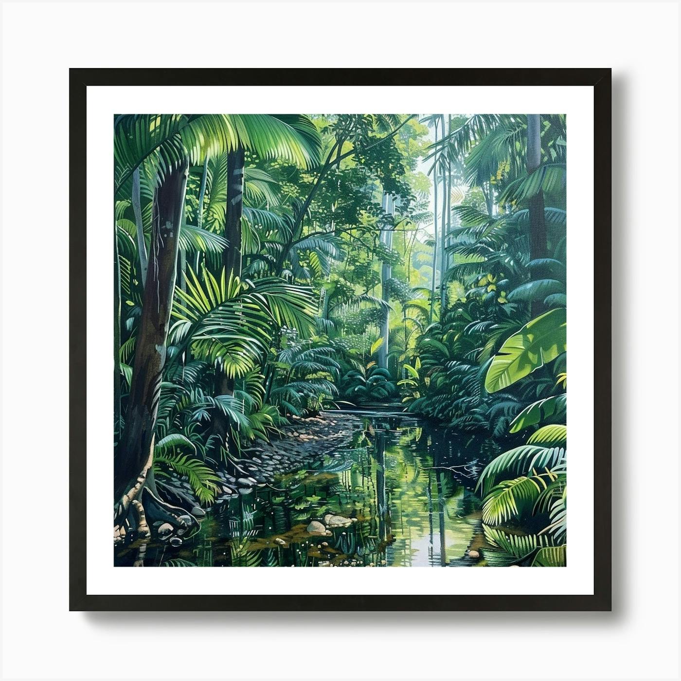 感謝の声続々！ Art Stream Rainforest Print Fy - ThatWorksMedia by 版画