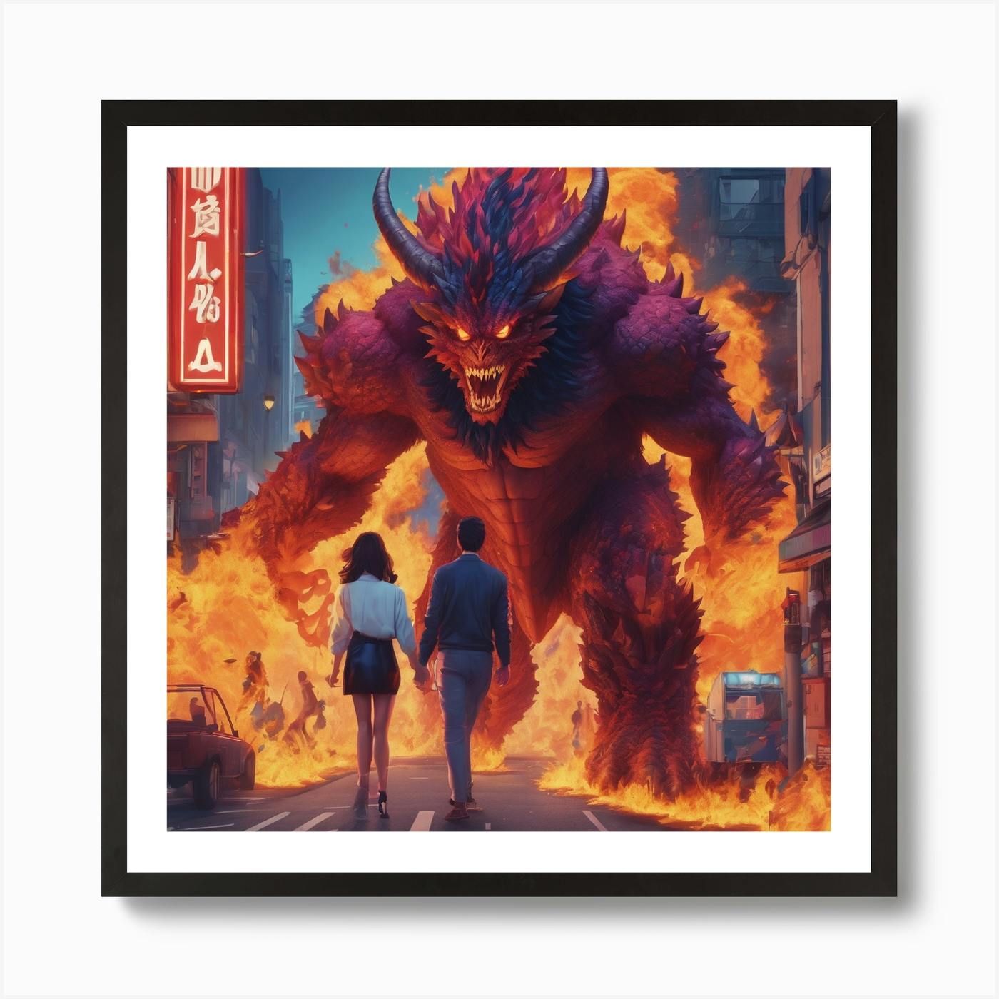 The cheapest demon King matte painting for home decor or for bachelor den