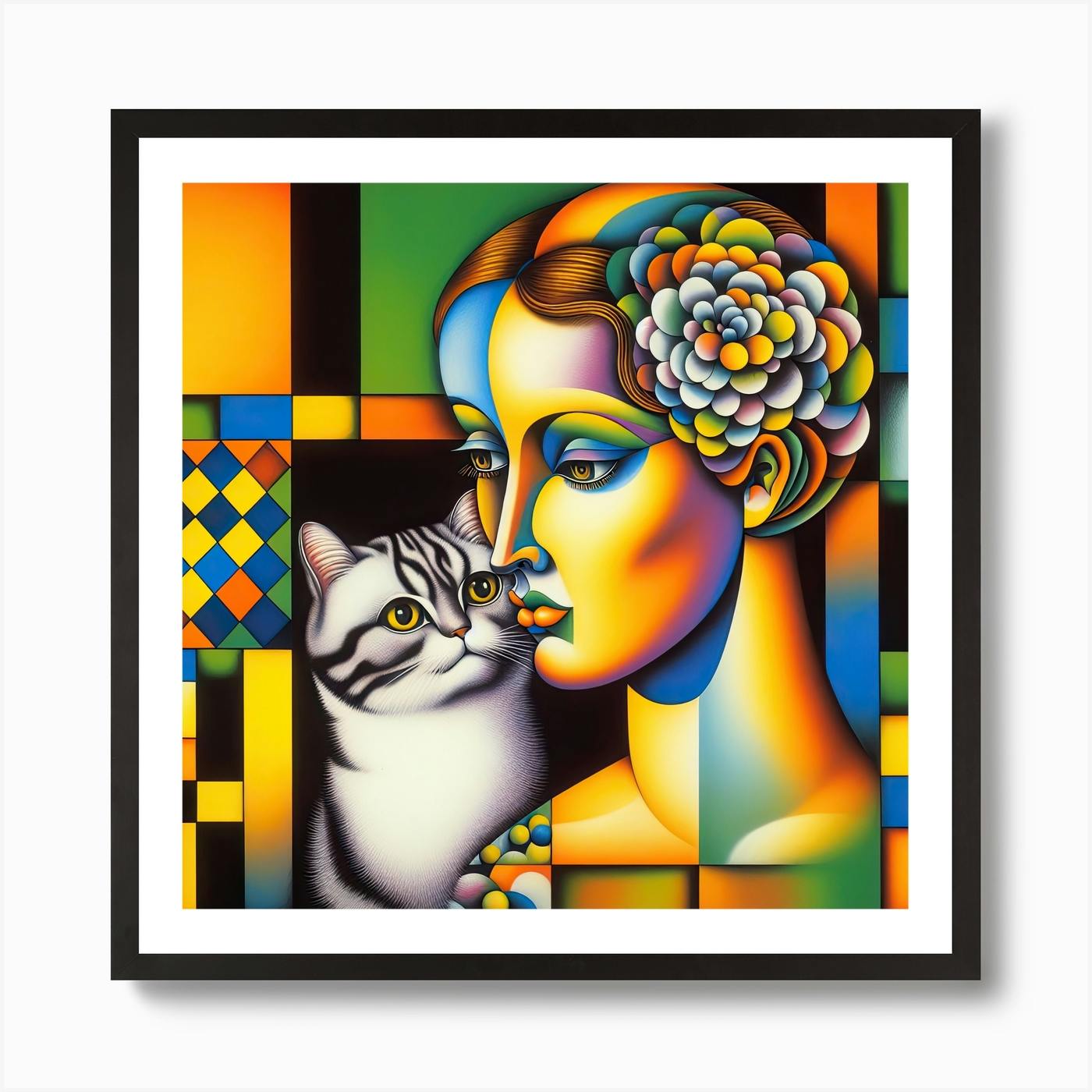 20th Century Cat And Woman Art Print By SNUSKE Fy   Ea784fa6 Ab8b 4603 9b00 Bc281bc83608 