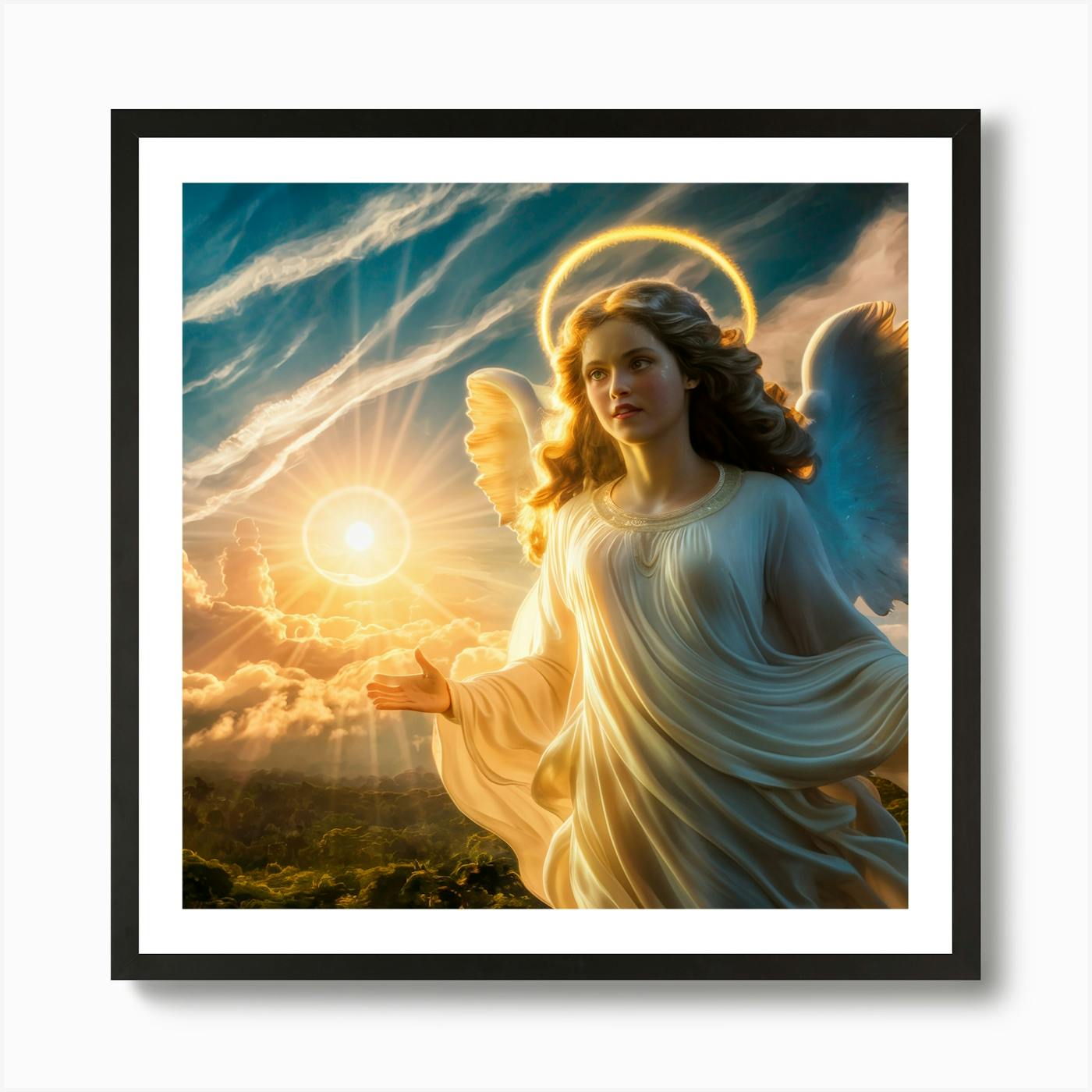 Angel In The Sky Art Print by Gass6 - Fy