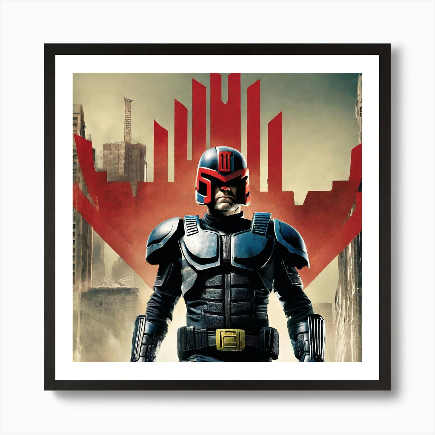 Superhero canvas, Judge Dredd wall art, Street Judge canvas, Ski-Fi print, Comics wall newest art, Comics print, Dredd wall art, Ski-Fi wall decor