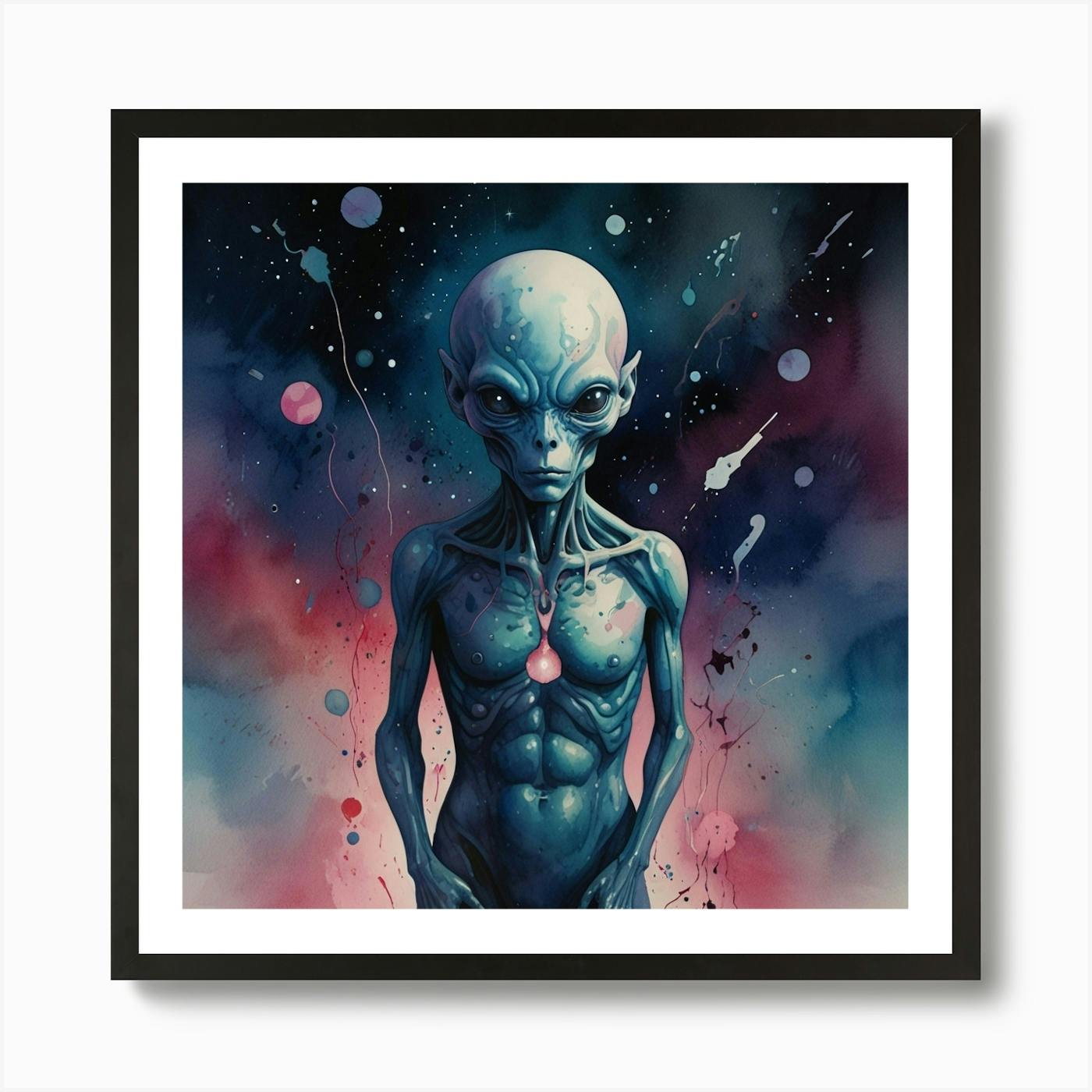 絵画 Alien Donation Earth Alien Abduction | Mini Art Print Framed Art Print