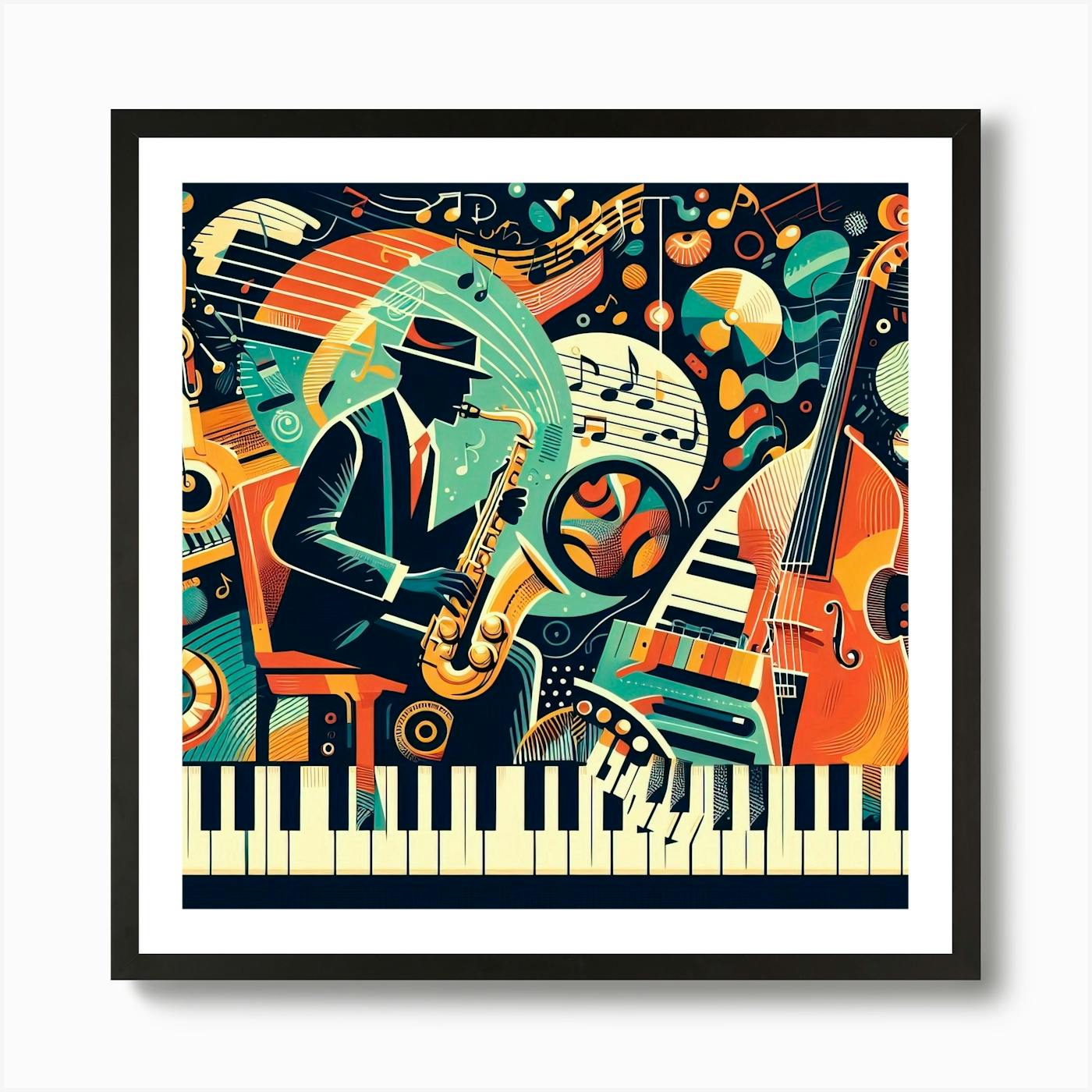 Bold Soul - Jazz Band Art Print by SykArt Designs - Fy