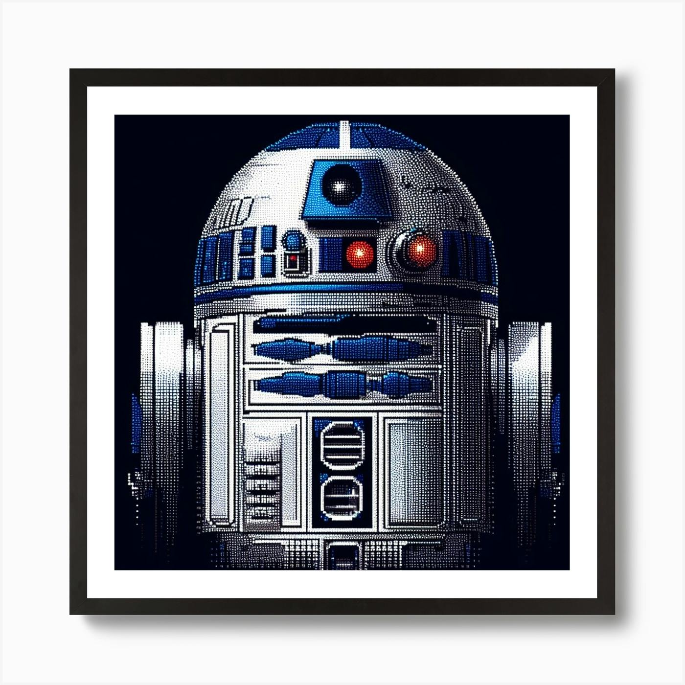 R2-D2 Star Wars Dot Art Print Art Print