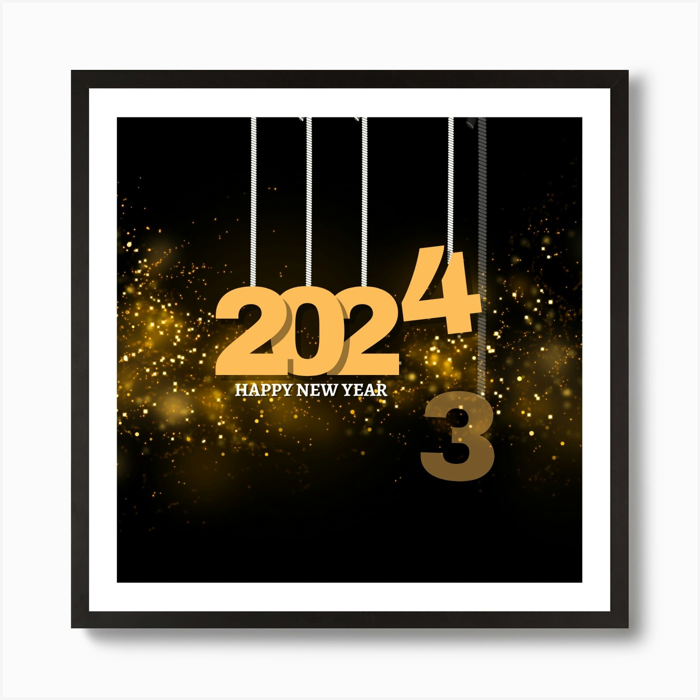 Happy New Year 2024 Art Print by Seela2024 Fy