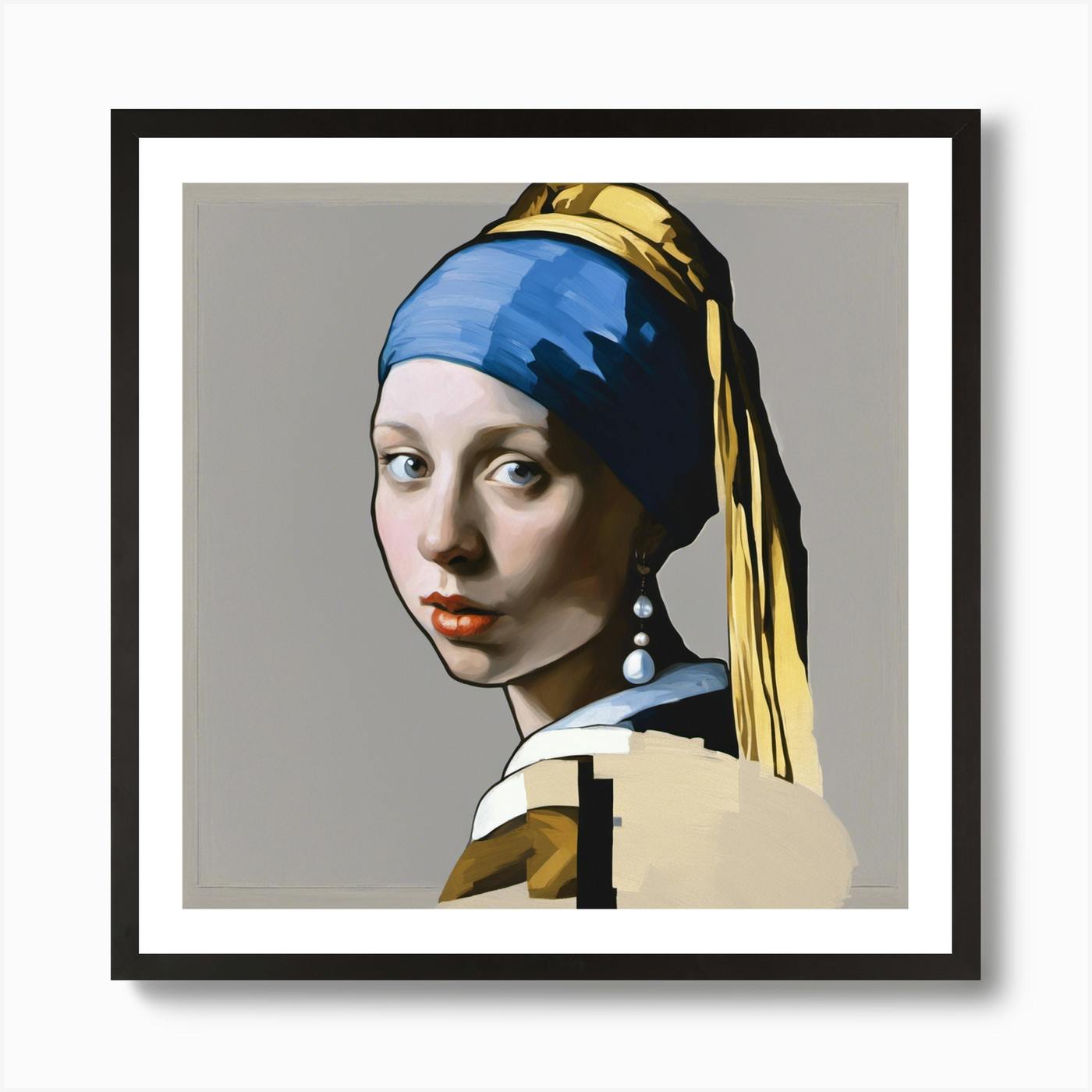 Girl with a sales pearl earring framed print