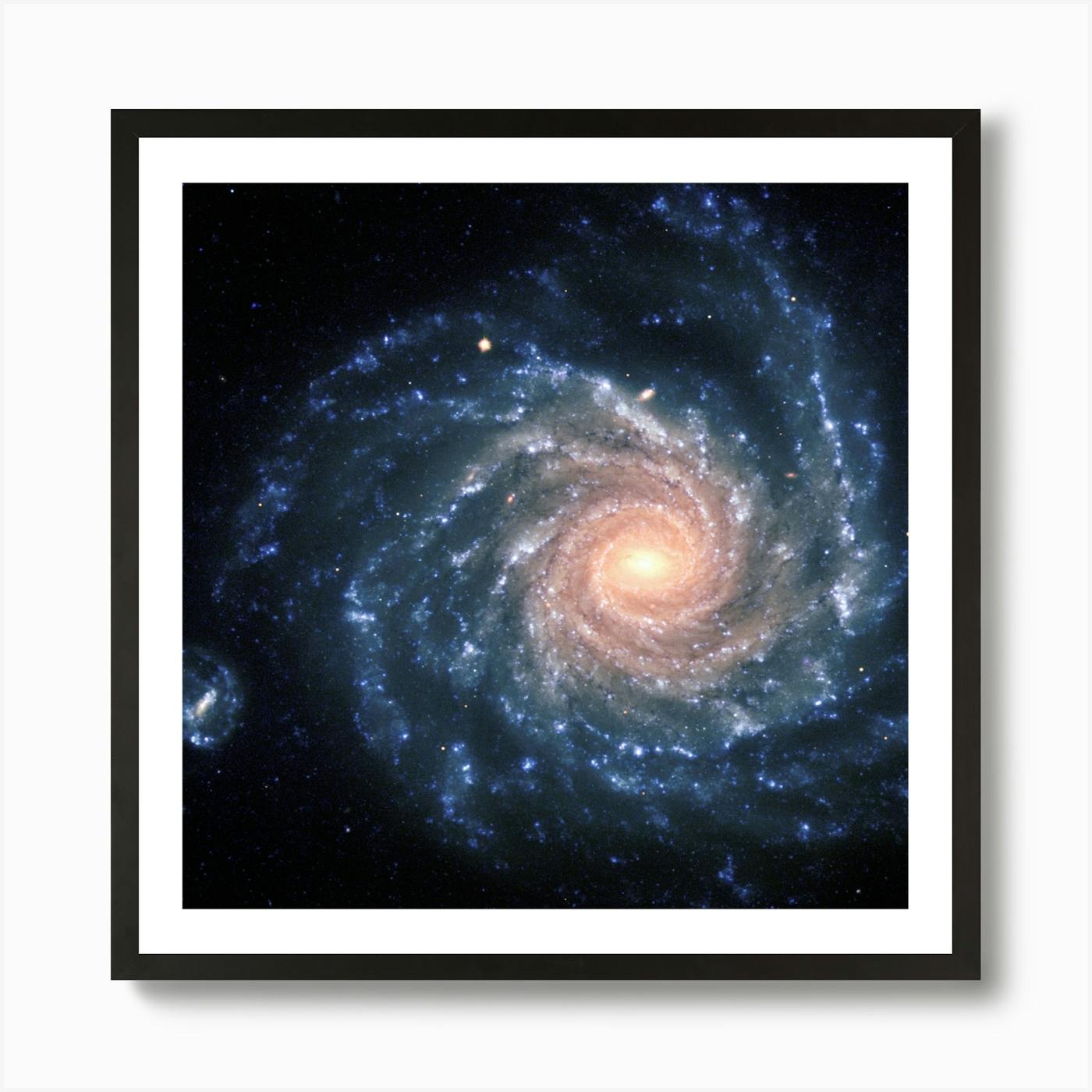 ARTCANVAS Andromeda Spiral Galaxy In Blue Square authentic Hubble Telescope Canvas Art Print