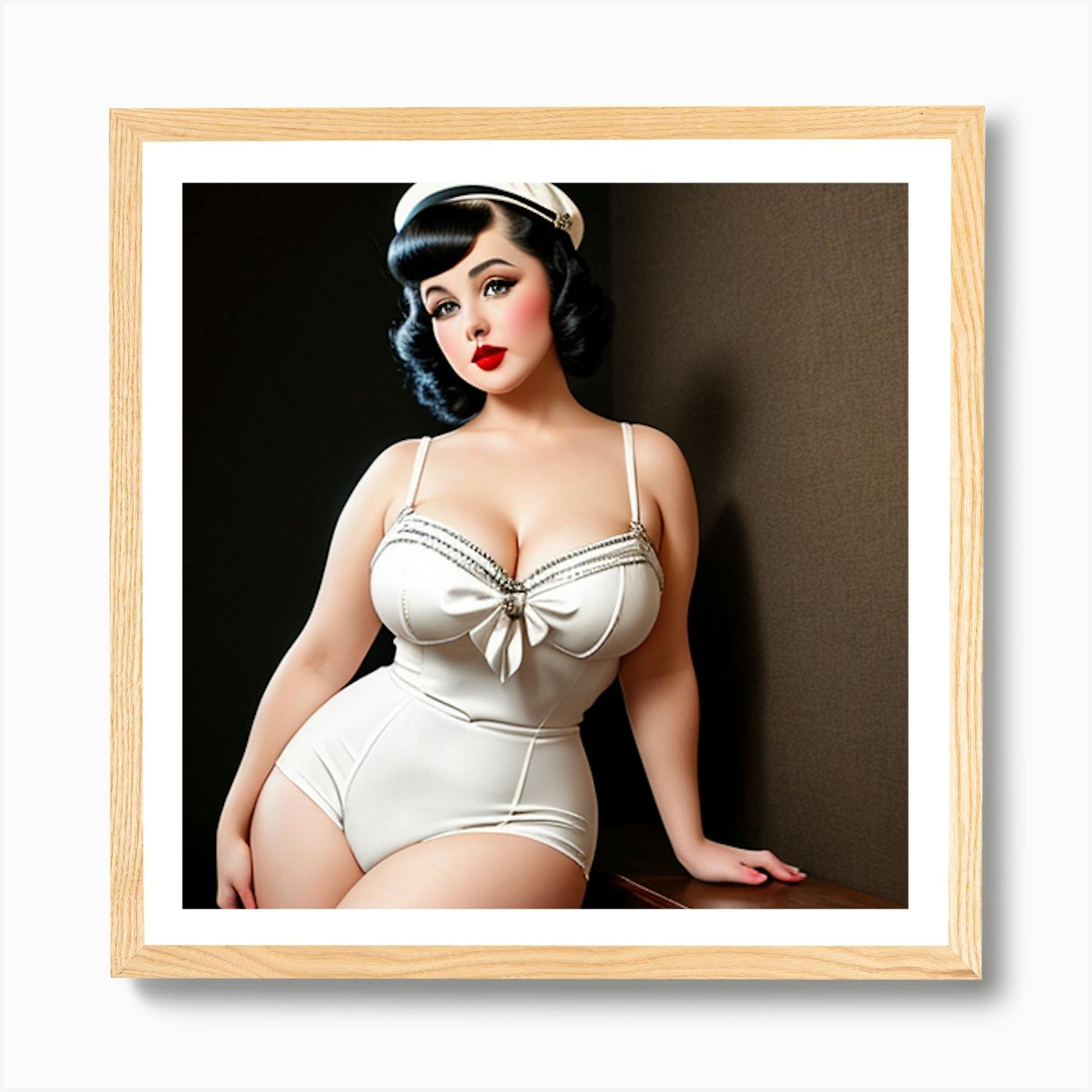 Curvy Pinup Art Print by Pin Up HQ Fy