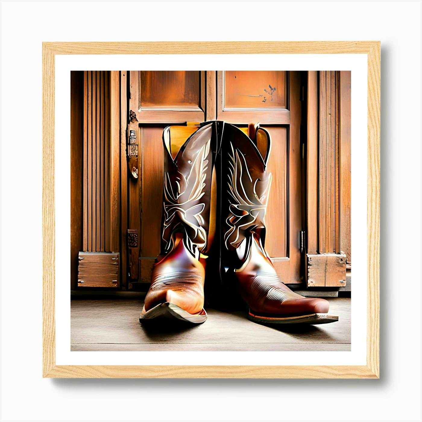 Cowboy Boots 1 Art Print by ZCOGRAPHICS Fy