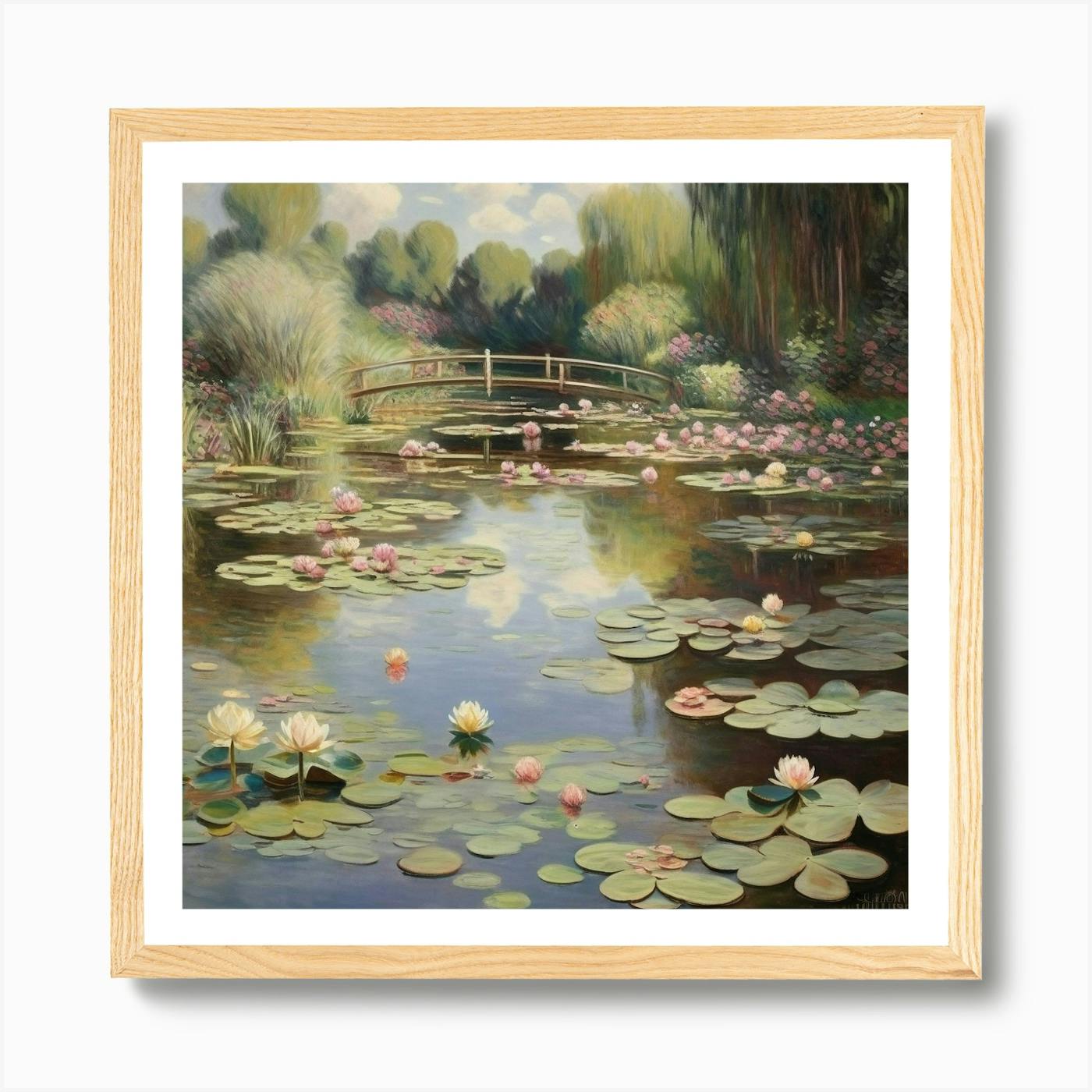 Water Lilies, Blue Lamp, Claude Monet, Tripod Lamp, Water selling Lily Painting, Monet Painting, Nature Lamp, Floral Lamp, Fine Art Lamp, Lily Pad