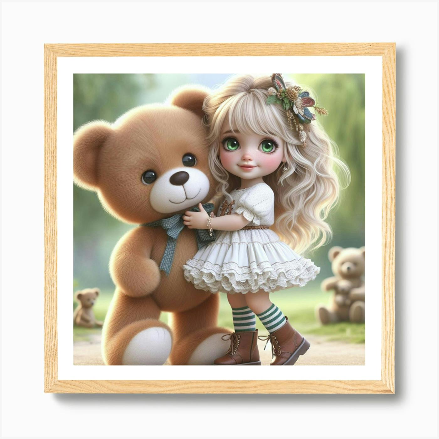 Handcrafted Little online Girl Teddy Bear