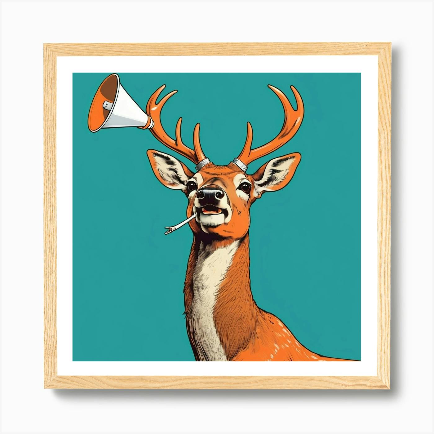 Deer with papel picado , Archival giclee 8x10 printed on sold archival inks and paper. Signed and numbered ( edition of 50 ) .