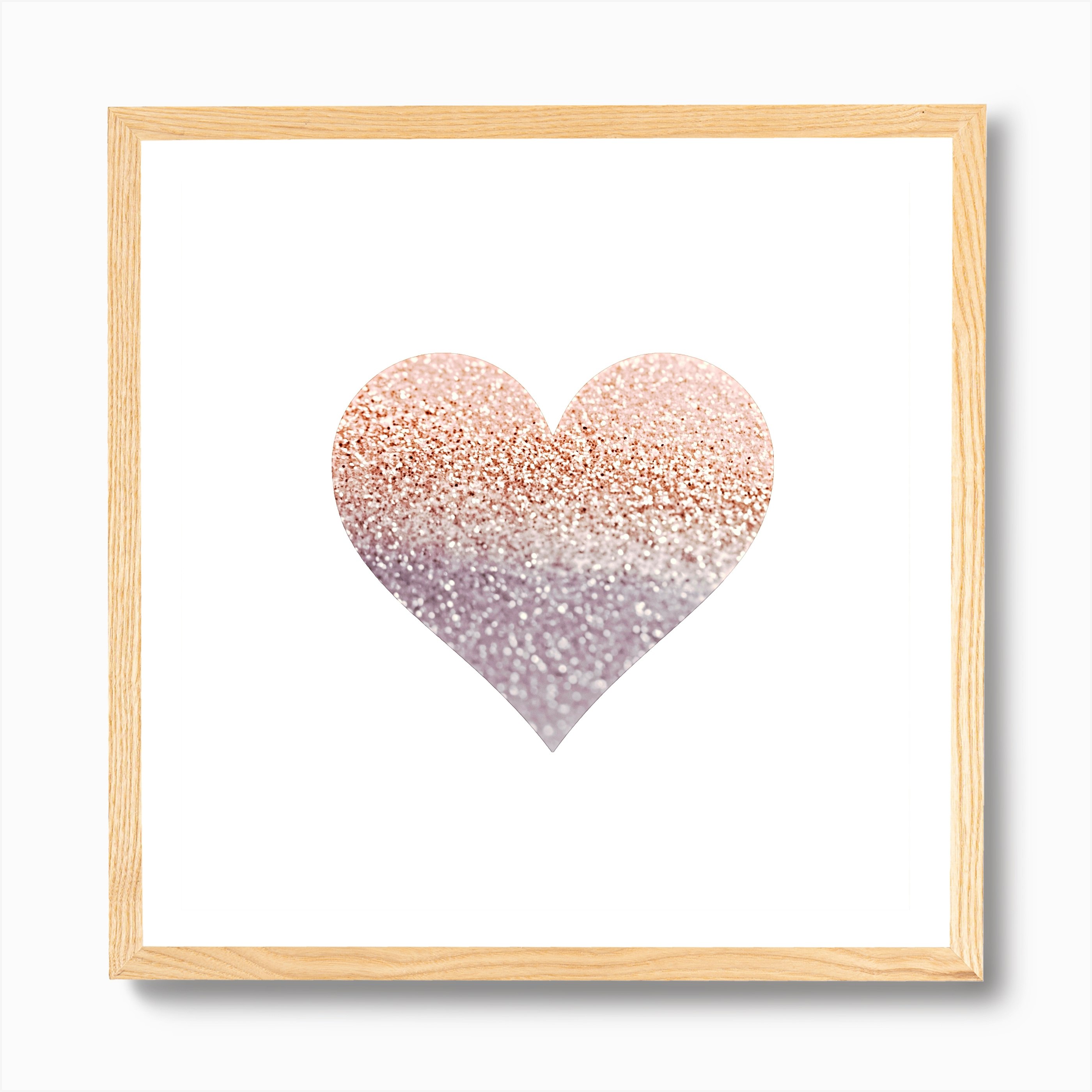 Rosegold Heart Wall Art Print Fast Shipping Fy 4392