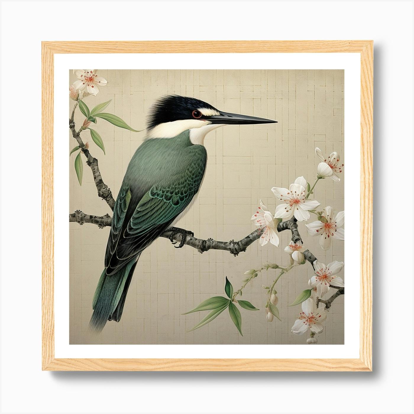 ARTCANVAS Belted Kingfisher Canvas Art Print by John James top Audubon