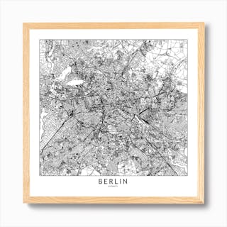 Berlin Map Art Print I by multipliCITY - Fy