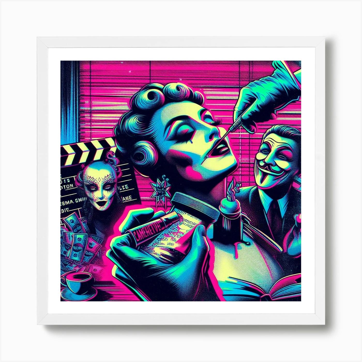 Harley Quinn 3 Piece Canvas Glicees UNFRAMED. popular